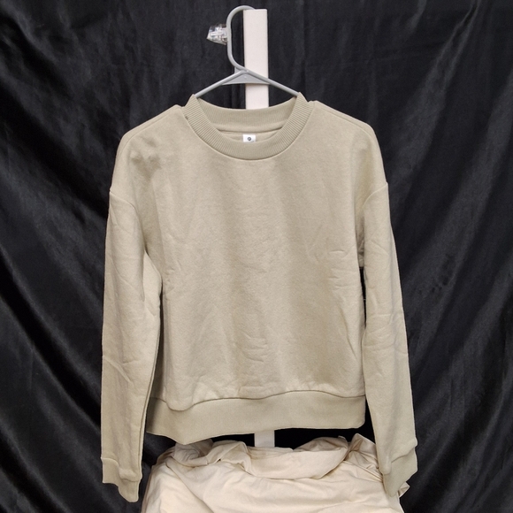 90 Degree By Reflex Cream Crew Neck Sweater with Ribbed Cuffs Brand New W/ Tags - Picture 7 of 10